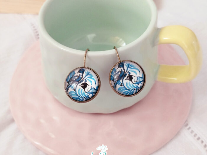 ⁦Blue Bird Vintage Earrings⁩ - الصورة ⁦4⁩